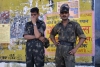 India - Narendranager (Uttaranchal): soldiers on duty during a local minister's visit (photo by Rod Eime)