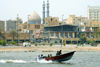 Iran -  Bandar Abbas / Gameron: a boat leaves for Hormuz island - photo by M.Torres