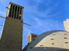 Yazd, Iran: windcatchers and dome at the Fatemeh-ye-Golshan cistern - badgirs - photo by N.Mahmudova