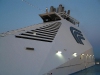 Italy / Italia - Genoa / Genova / GOA (Liguria): Grimaldi lines symbol on a ferry chimney (photo by J.Kaman)