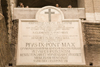 Rome, Italy: Colosseum - pope Pius IX left his mark - photo by I.Middleton