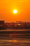 Rome, Italy: sunset - Fiumicino - Leonardo da Vinci Airport - photo by M.Torres