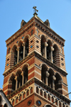 Rome, Italy: bell tower of St. Paul Within the Walls Episcopal Church - architect George Edmund Street - Via Nazionale  - photo by M.Torres