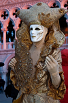 Carnival participant with Carnival costume in Piazza San Marco, Venice - photo by A.Beaton