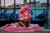 Carnival participant with Carnival costume at Dawn by Canale di San Marco, Venice - photo by A.Beaton