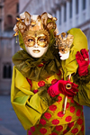 Carnival participant with Carnival costume in Piazza San Marco, Venice - photo by A.Beaton