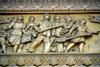 Kazakhstan, Almaty: Almaty Opera and Ballet Theater - bas-reliefs - frieze - architect - photo by M.Torres