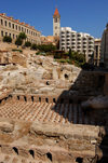 Lebanon / Liban - Beirut: Roman Thermal baths and St Louis Capuchin Catholic Church - Thermes Romains, Rue des Banques - photo by J.Wreford