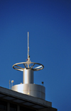 Maseru, Lesotho: Lesotho Post Office building - silver top with lightning rod - Kingsway - photo by M.Torres