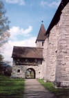 Liechtenstein - Balzers: St. Nicholas' Parish Church - Pfarrkirche St. Nikolaus - architect Gustav von Neumann - Prince Johann Jubilee Church - Frst-Johannes-Jubilumskirche (photo by M.Torres)