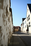 Lithuania - Vilnius: gables - street in the old town - photo by Sandia