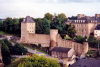 Luxembourg Ville / LUX: ramparts under the Rham plateau (from Chemin de  la Corniche)  (photo by M.Torres)