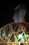 Macau, China: Grande Lisboa hotel and casino at night - Avenida de Lisboa - photo by M.Torres