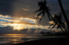 Mahambo, Analanjirofo, Toamasina Province, Madagascar: beach and coconut trees - sunrise on the Indian Ocean - lever de soleil  - photo by M.Torres