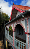 Ambohimanga Rova, Antananarivo-Avaradrano, Analamanga region, Antananarivo province, Madagascar: Royal Hill of Ambohimanga - summer palace of the queens of Madagascar - decorated faade - UNESCO world heritage site - photo by M.Torres