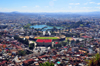 Antananarivo / Tananarive / Tana - Analamanga region, Madagascar: view from the Haute Ville - Anosy Lake, Mahamasina Stadium and palace of culture and sports - horizon - photo by M.Torres