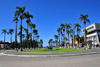 Toamasina / Tamatave, Madagascar: the palm lined Independence avenue, formerly Poincar avenue, built after the 1927 hurricane - Araben'ny Fahaleovantena blvd - photo by M.Torres