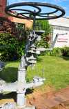 Blantyre, Malawi: old machinery - Mandala Manager's House, owned by CFAO, Compagnie Franaise de l'Afrique Occidentale - Nissan in the background - photo by M.Torres