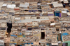 Nouakchott, Mauritania: slum in the city center, seen from above - photo by M.Torres