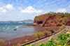 Mamoudzou, Grande-Terre / Mahore, Mayotte: Adrian Souli avenue, along the bay and Pointe Mahabou with Dzaoudzi and Pamanzi in the background - photo by M.Torres