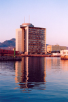 Melilla: Spanish government tower - reflection/ Torre del Quinto Centenario, en la madrugada - photo by M.Torres