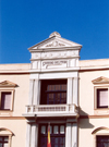 Melilla: balcony of the Military casino / casino militar - arquitecto Enrique Nieto y Nieto - photo by M.Torres