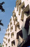 Chisinau / Kishinev, Moldova: geometry - modern architecture on Tighina street - photo by M.Torres