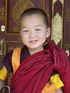 Mongolia - Ulaan Baator / ULN / Ulan Bator: Ganden Hiid monastery - novice monk - photo by P.Artus