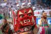 Mongolia - Ulan Bator: Naadam festival - Tibetan deity - Cham dance - photo by A.Summers