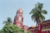 Myanmar / Burma - Yangon / Rangoon: Colonial architecture - Rangoon High Court - clock tower - architect: John Ransome (photo by J.Kaman)