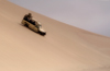 Namibia: Landrover going down sand dune, Skeleton Coast - photo by B.Cain