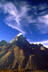 Pokhara, Nepal: mad wind on a small peak of the Annapurna range - photo by E.Petitalot