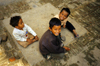 Kirtipur, Kathmandu valley, Nepal: Newari children - the Newar are divided into hierarchical clan groups by occupational caste, easily identified by surnames - photo by W.Allgwer