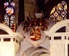 Netherlands - Delft: Arms of the House of Orange-Nassau - mausoleum of Prince William of Orange - New Church (Nieuwe Kerk) (photo by Miguel Torres)