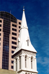 87 New Zealand - North Island - Auckland - St Patricks Cathedral - tower - photo by Miguel Torres