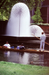 New Zealand - South island: Christchurch - fountain and gondola - photo by Air West Coast