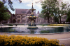 New Zealand - South island: Christchurch - fountain at museum - photo by Air West Coast