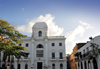 Panama City / Ciudad de Panam: old City Hall, Museum of  Panamanian History - Plaza Mayor / Plaza de la Independencia - Casco Viejo - ayuntamiento - Antiguo Palacio Municipal - Museo de Historia de Panam - architect Genaro Ruggieri - photo by M.Torres