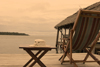 Panama - Bocas del Toro - hat and deck chair - photo by H.Olarte