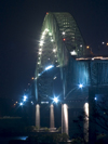 Panama Canal: Puente de las Americas at night - photo by H.Olarte