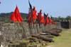 Fuerte de San Jeronimo - Spanish artillery, Portobello, Coln, Panama, Central America, during the bi-annual Devils and Congos festival - photo by H.Olarte