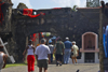 Locals and tourists flock to the San Geronimo Fort to watch the Devils and Congos festival. - photo by H.Olarte