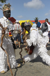 El ngel - Congo culture men pose for the camera at the meeting of Devils and Congos, Portobello, Coln, Panama, Central America - photo by H.Olarte