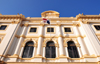 Panama City / Ciudad de Panama: Casco Viejo - faade of the Palacio de Gobierno - architect Genaro Ruggieri - photo by M.Torres