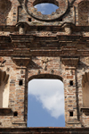 Panama City / Ciudad de Panama: Company of Jesus Ruins restoration project - window and sky - Old Quarter - photo by H.Olarte