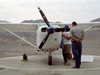 Nazca / Nasca, Ica region, Peru: light aircraft on the tarmac - photo by M.Bergsma