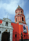 Lima, Peru: Basilica of Our Lady of the Rosary, with picture of Saint Matn de Porres, who rests inside - Santo Domingo - Conde de Superunda st. - photo by M.Torres