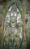 Papua New Guinea - Sepik River region: Haus Tambaran - ceiling detail (photo by G.Frysinger)