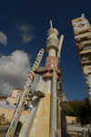 Portugal - Caldas da Rainha: modern art with tiles - escultura com azulejos - photo by M.Durruti