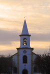 Ponte de Sor: main church at dusk - igreja ao crepusculo - photo by M.Durruti